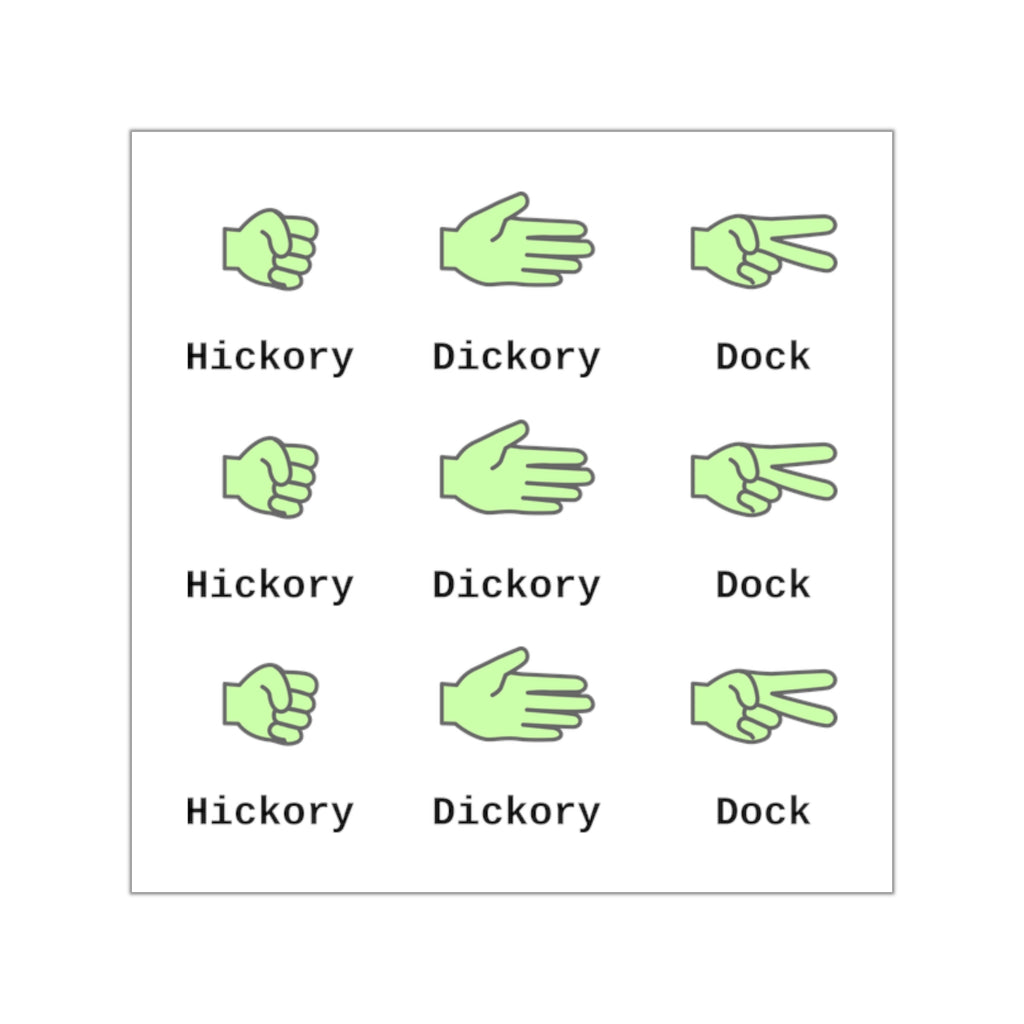 Hickory Dickory Dock (Vinyl Stickers)