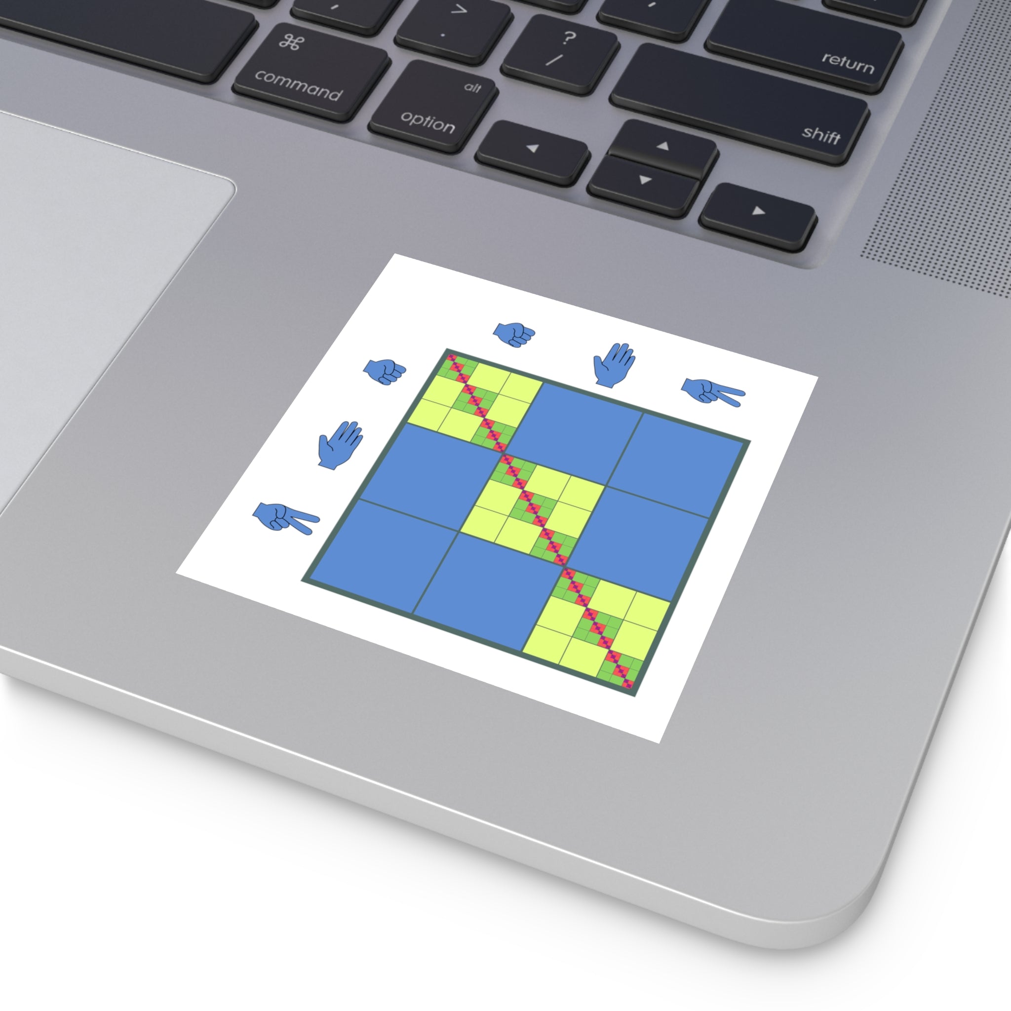 The Rock Paper Scissors Fractal (Vinyl Sticker)