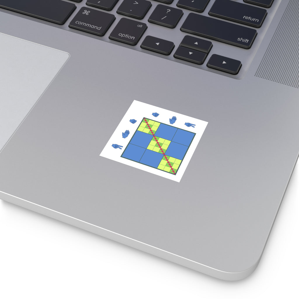 The Rock Paper Scissors Fractal (Vinyl Sticker)