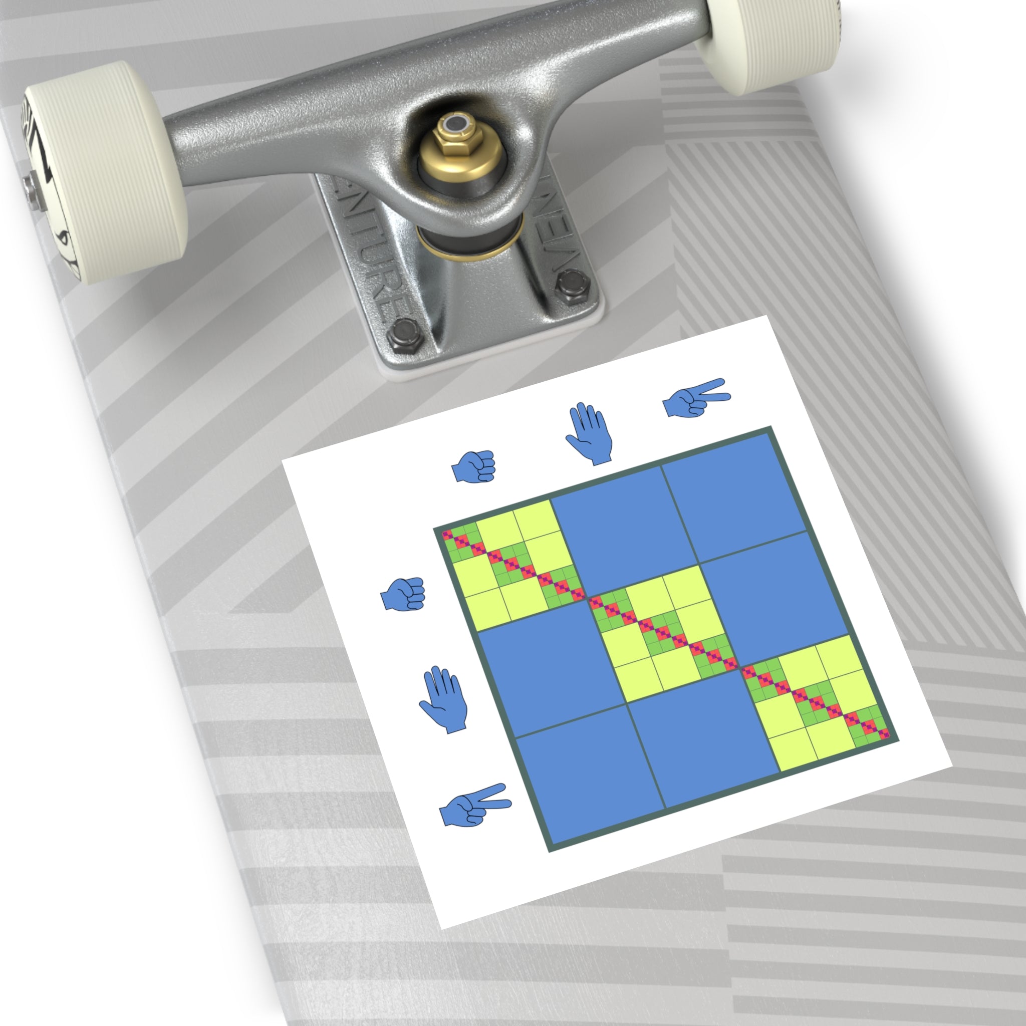 The Rock Paper Scissors Fractal (Vinyl Sticker)